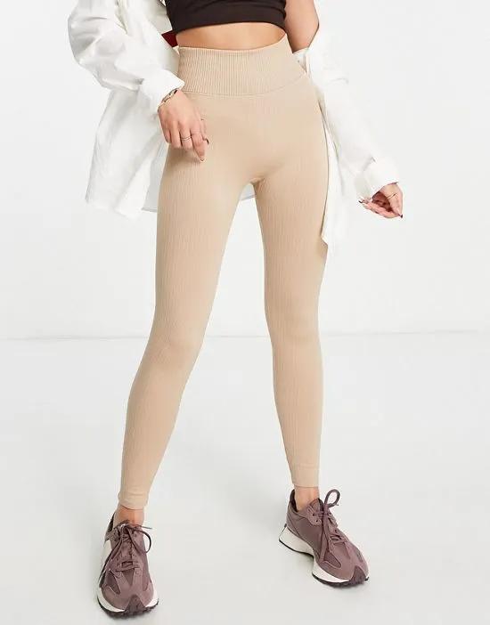 high rise active leggings in light pink