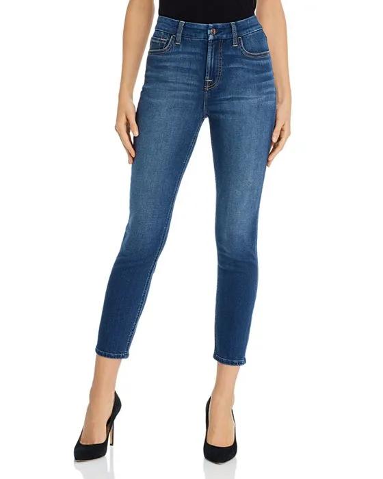 High Rise Ankle Skinny Jeans in Classic Medium Blue