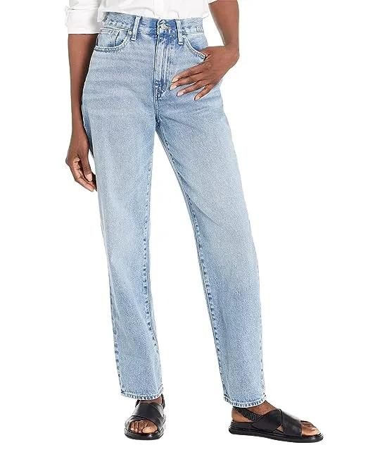 High-Rise Baggy Straight Jeans in Olvera Wash