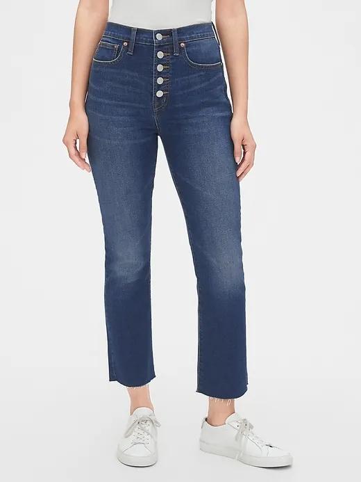 High Rise Crop Boot Jeans with Secret Smoothing Pockets