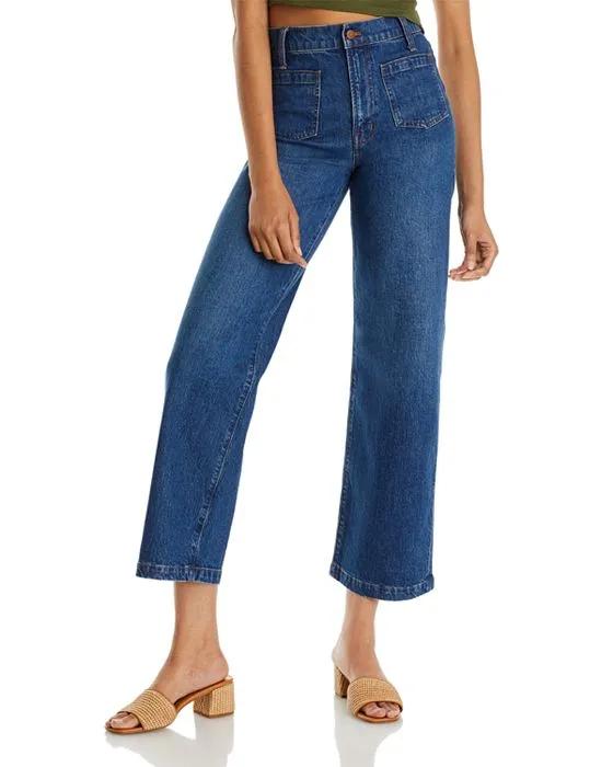 High Rise Cropped Jeans in Caronia Wash