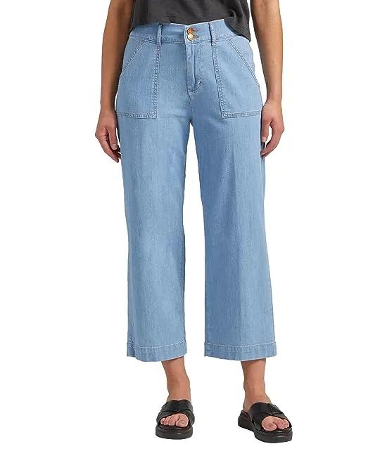 High-Rise Cropped Utility Jeans