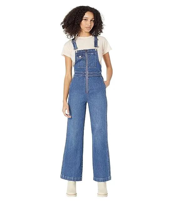 High-Rise Loose Flare Overalls