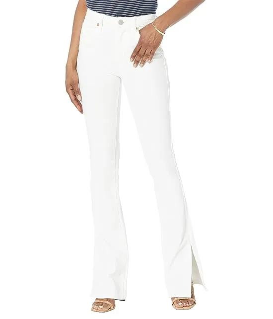 High-Rise Mini Boot Jeans with Side Slit Detail in Vodka Soda