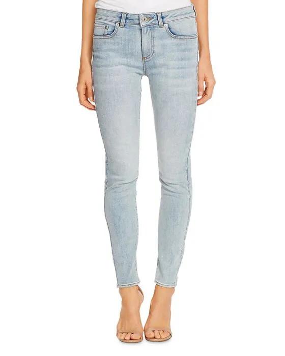 High Rise Skinny Jeans in Soft Blue
