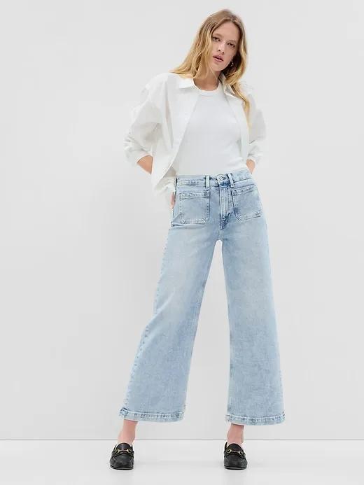 High Rise Stride Ankle Jeans with Washwell