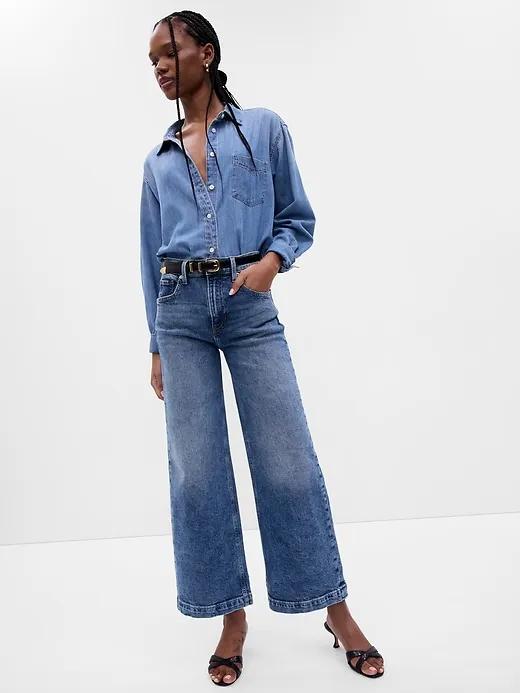 High Rise Stride Ankle Jeans with Washwell