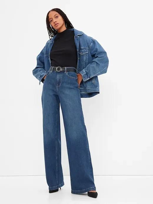 High Rise Stride Jeans with Washwell