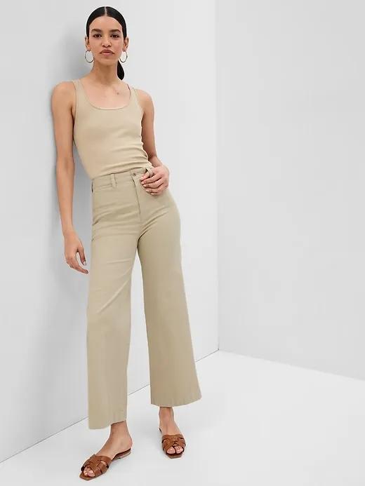 High Rise Stride Khakis with Washwell