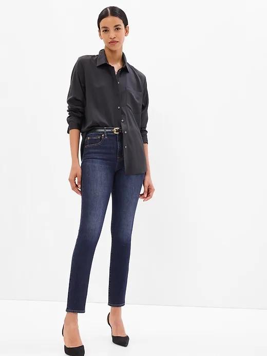 High Rise True Skinny Jeans with Washwell