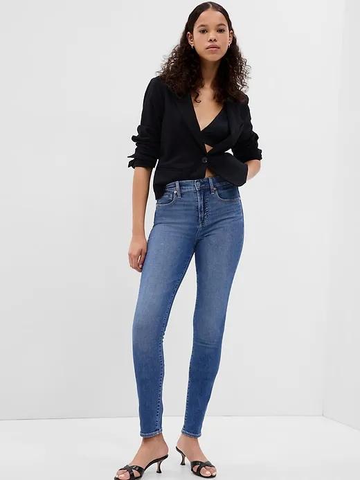 High Rise True Skinny Jeans with Washwell