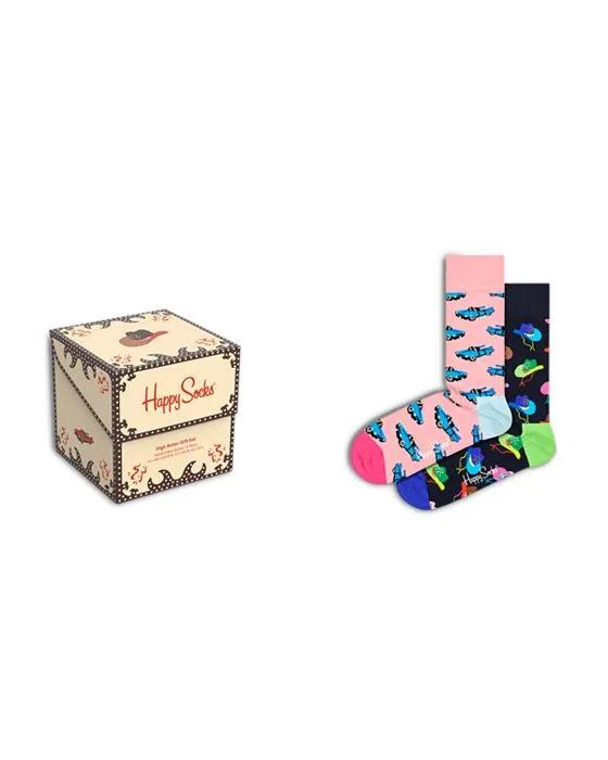  High Roller Cotton Blend Crew Socks Gift Box, Pack of 2