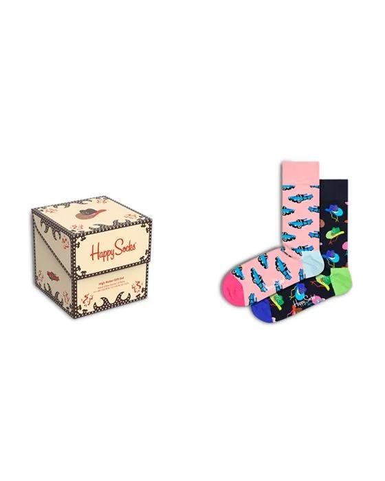 High Roller Cotton Blend Crew Socks Gift Box, Pack of 2