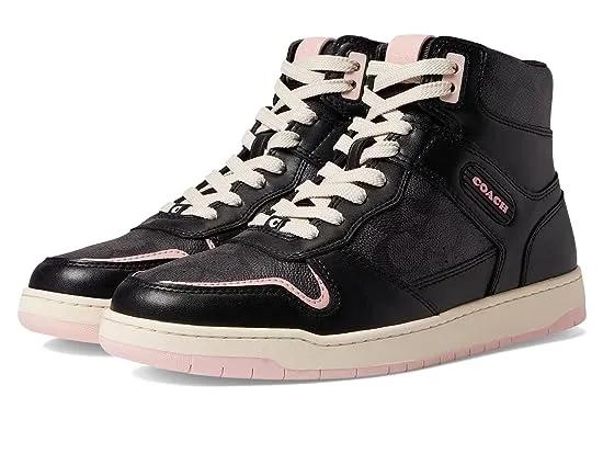 High-Top Coated Canvas Sneaker