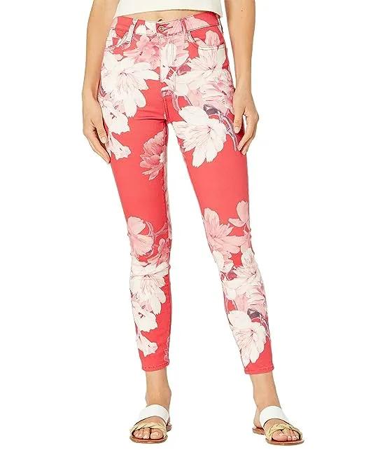 High-Waist Ankle Skinny in Poppy Floral
