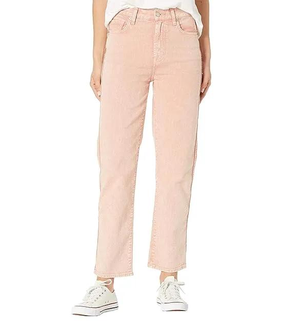 High-Waist Cropped Straight in Mineral Rose