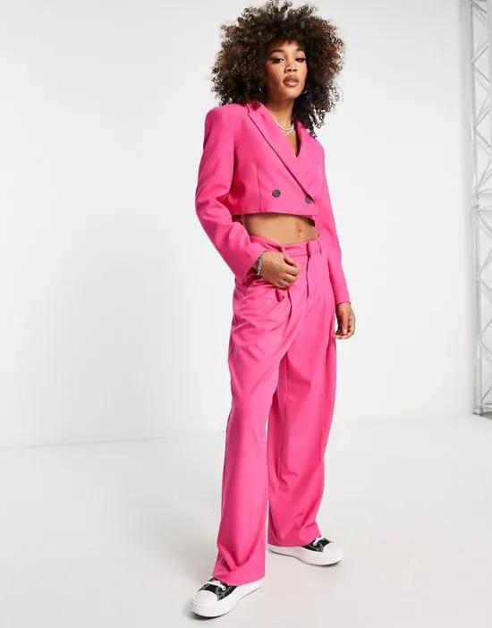 high waist pants in pink