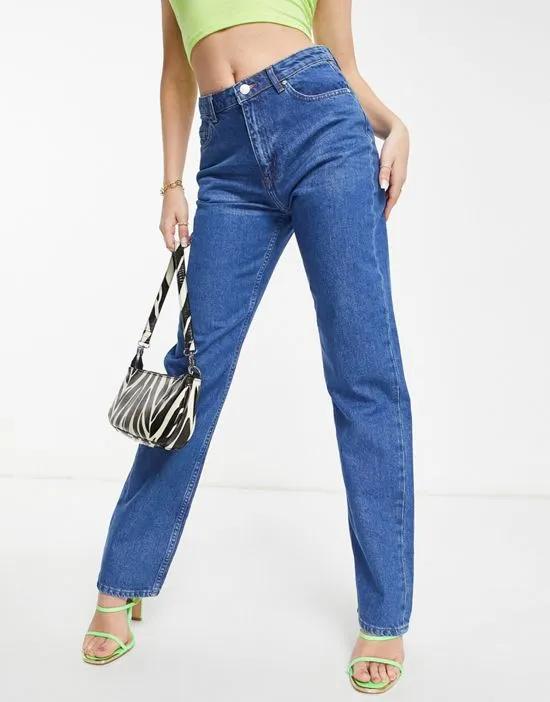 highwaist straight leg denim jeans - part of a set