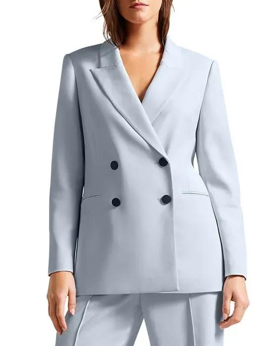 Hildia Long Line Double Breasted Jacket