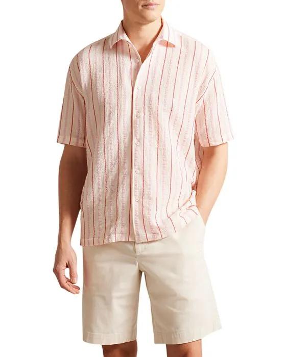 Hillma Short Sleeve Seersucker Stripe Shirt 