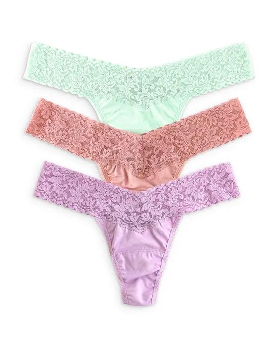 Holiday 3-Pack SUPIMA® Cotton Low Rise Thongs