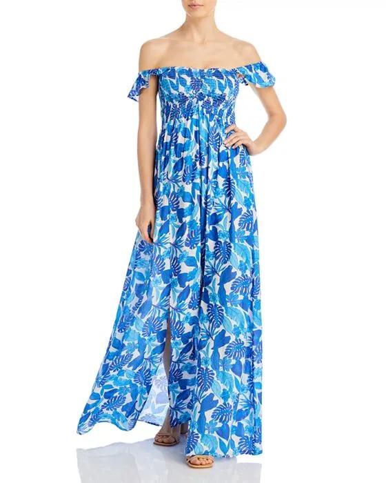 Hollie Printed Maxi Dress Swim Cover-Up