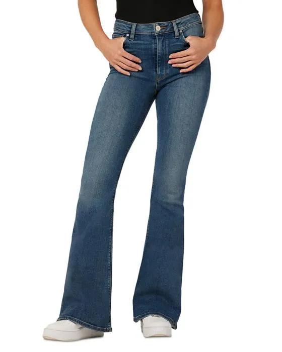 Holly High Rise Flare Leg Jeans in Sandcastle Blue