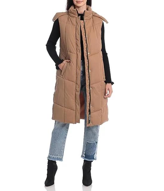 Hooded Maxi Puffer Vest