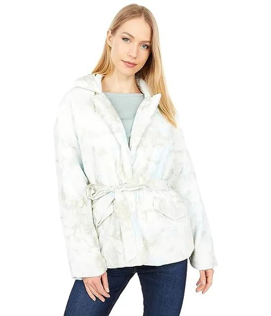 Hooded Quilted Wrap Jacket