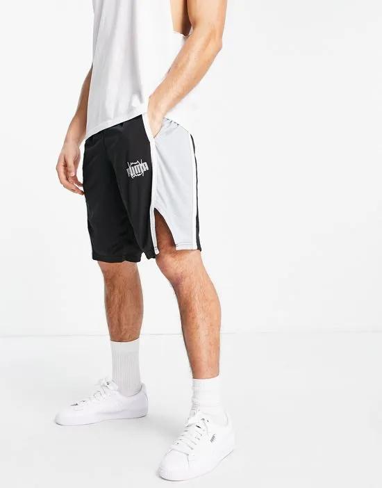 Hoops 9.5 mesh shorts in black