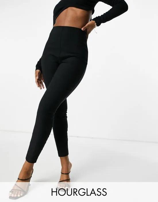 Hourglass high waist pants in skinny fit in black