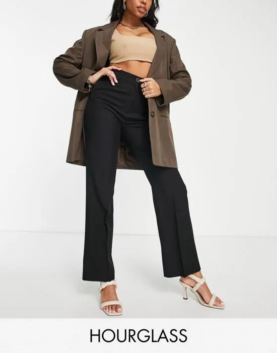 Hourglass Mix & Match slim straight suit pants in black