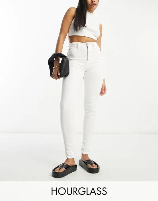 Hourglass sculpting skinny jeans in white