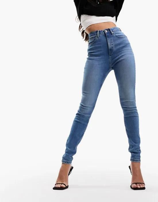 Hourglass ultimate skinny jeans in mid blue