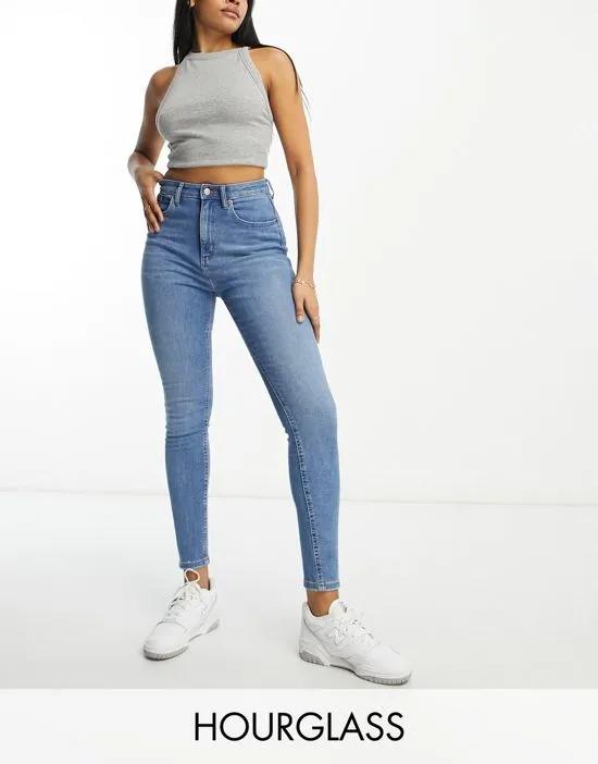 Hourglass ultimate skinny jeans in mid blue