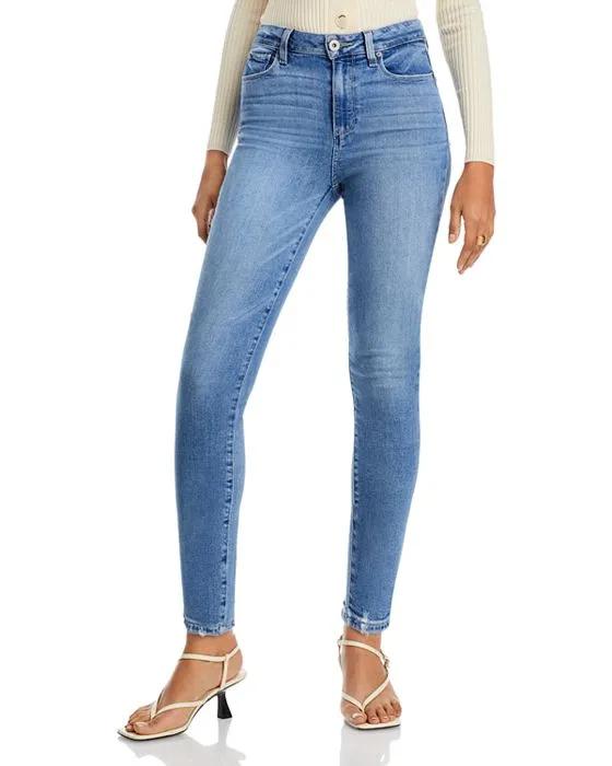 Hoxton High Rise Cropped Raw Hem Skinny Jeans in Atterberry