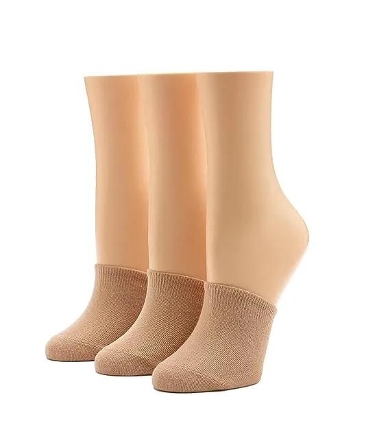 HUE Cotton Toe Topper 3-Pack