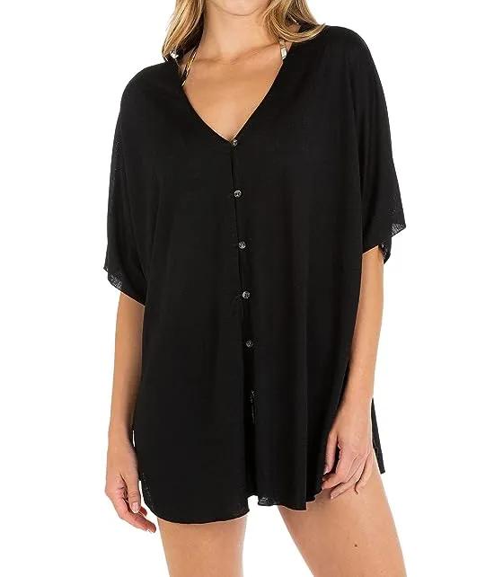 Hurley Solid Button Front Tunic