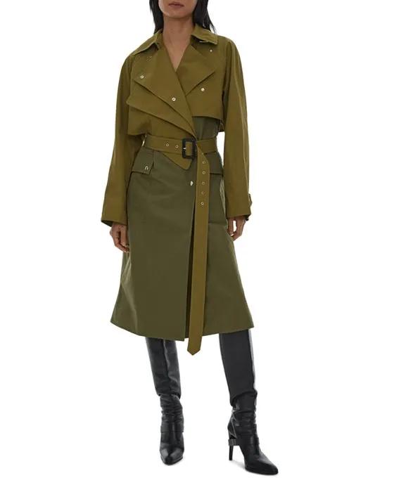 Hybrid Belted Trench Coat