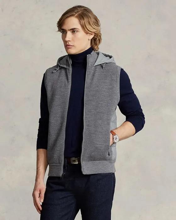 Hybrid Regular Fit Full Zip Hooded Sweater Vest