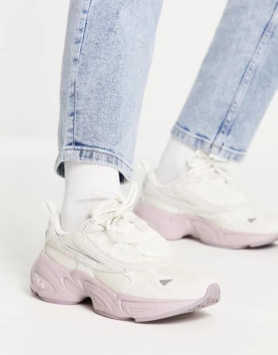 hypercube sneakers in lilac & white