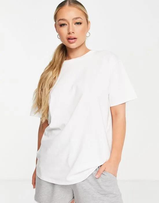 icon oversized cotton t-shirt in white