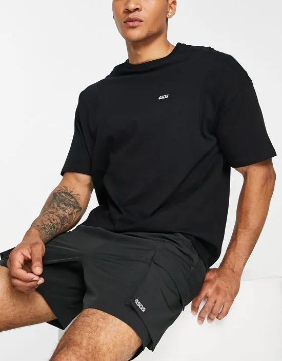 icon training oversized T-shirt with quick dry in black
