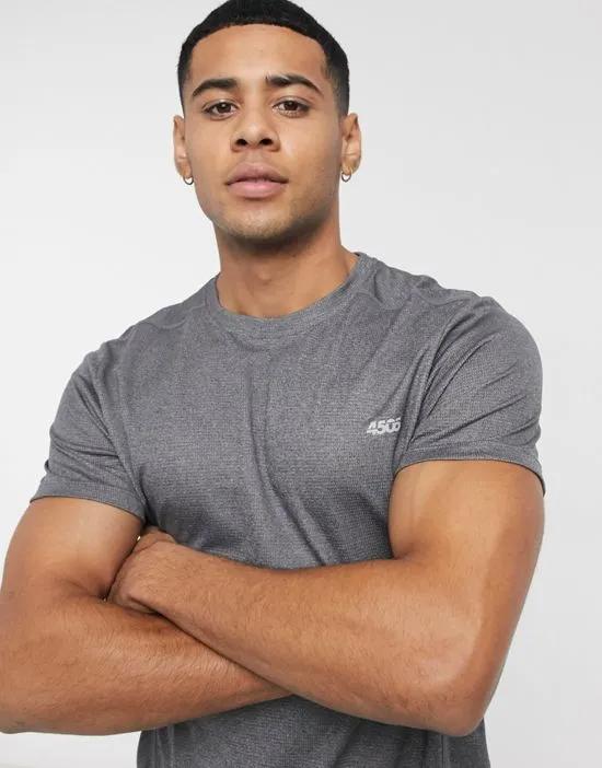 icon training t-shirt with quick dry in grey marl