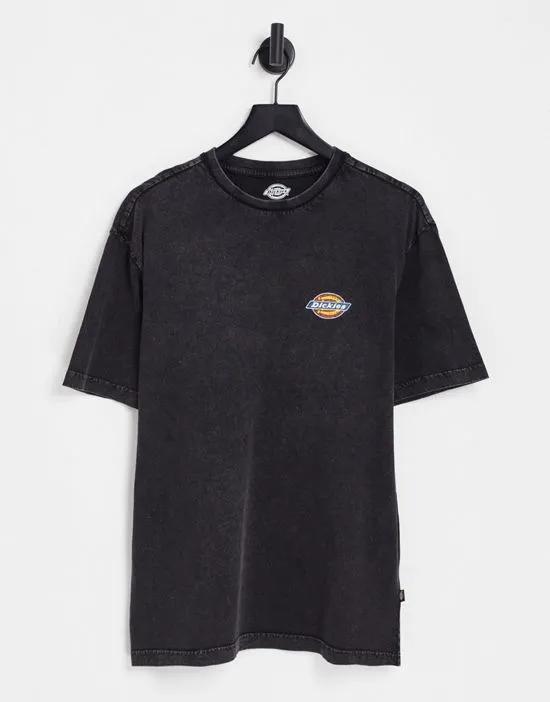 Icon washed t-shirt in black