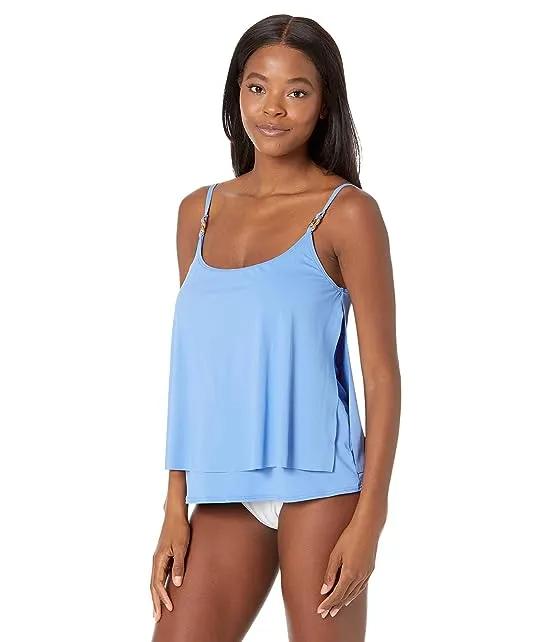 Iconic Solids Double Layer Tankini Top