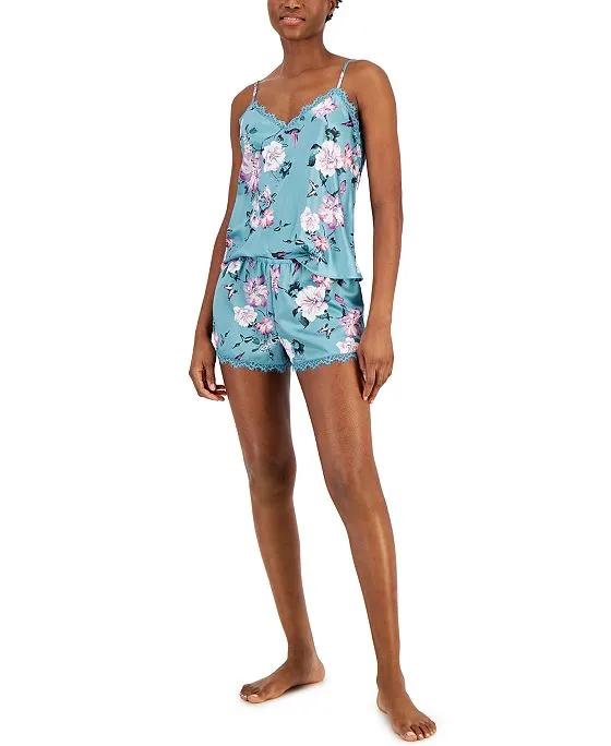 INC International Concepts Women's 2-Pc. Printed Shortie Pajamas Set, Created for Macy's