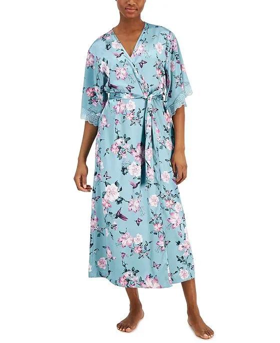 INC International Concepts Women's Belted Floral Robe, Created for Macy's