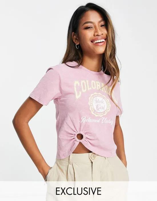 inspired cropped t-shirt with Colorado print