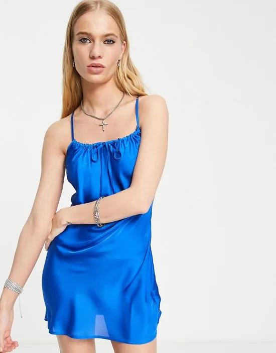 inspired mini cami dress in blue
